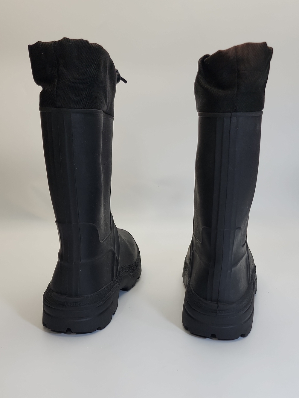 Black Rubber Rain Boots With Drawstrings Size 3 Made In Canada - Picture 4 of 11